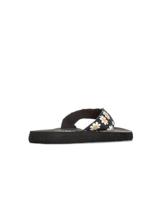 Rocket Dog Black Adios Daisy Fields Flip Flops
