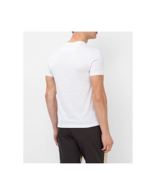 Fendi T-shirt Met Zigzaglogo In Wit in het White voor heren