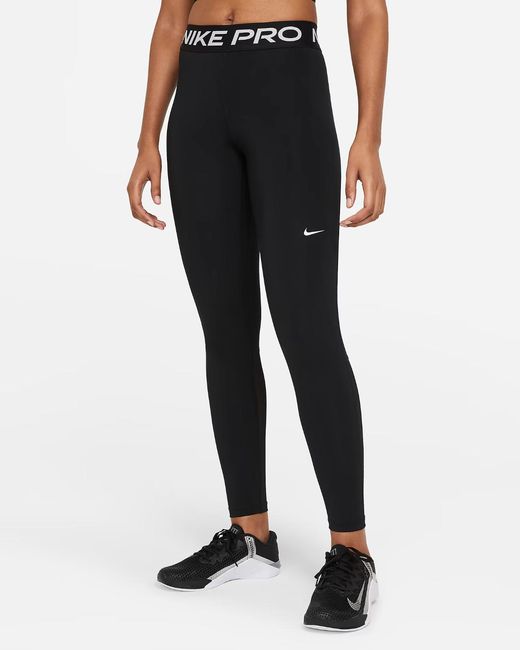 Nike Black Pro Dri-Fit Mid Rise Leggings Tights Cz9779