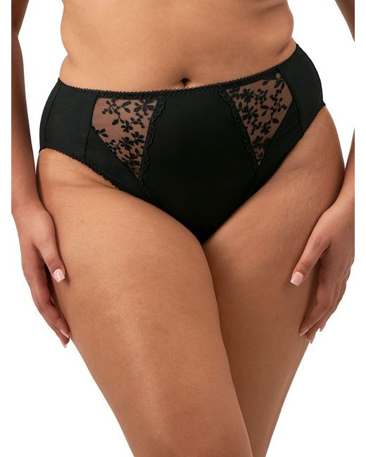 Elomi Black Zarla High Leg Brief
