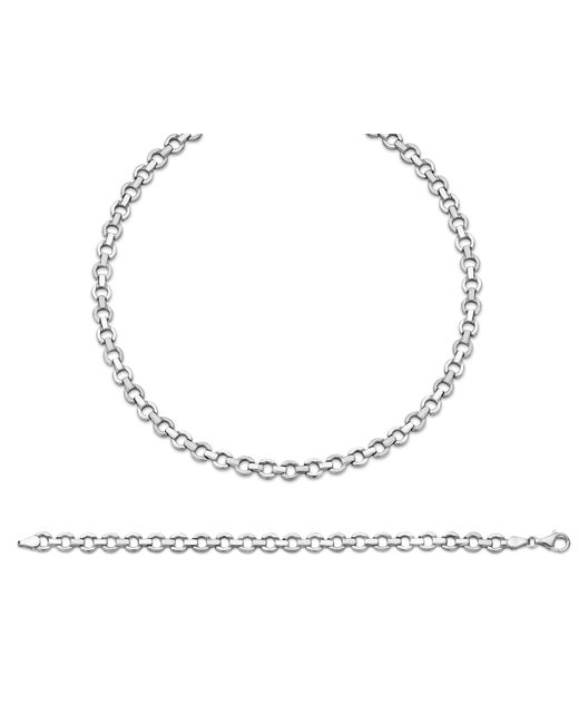 Orphelia Black 925 Sterling Set: Chain + Bracelet