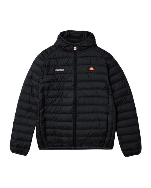 Ellesse Black Lombardy Padded Jacket (Anthracite) for men