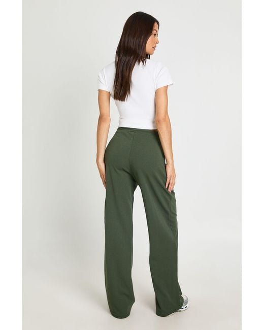 Boohoo Green Tall Basics Wide Leg Trousers
