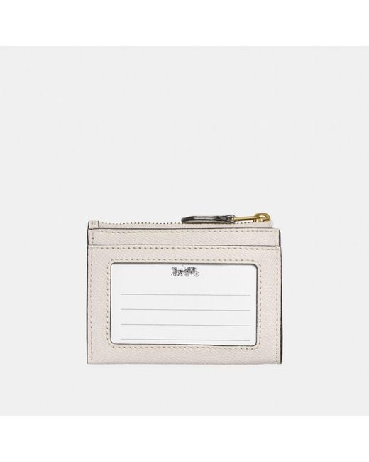 COACH White Mini Skinny Id Case