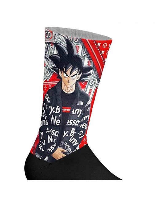 Jenes Socks Blue Elastic Printed Long