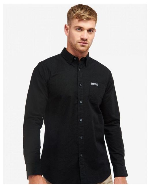Barbour Black Kinetic Long Sleeve Tailored Shirt for men