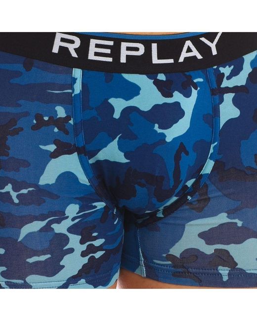 Replay Blue Pack-2 Boxers I101195 for men
