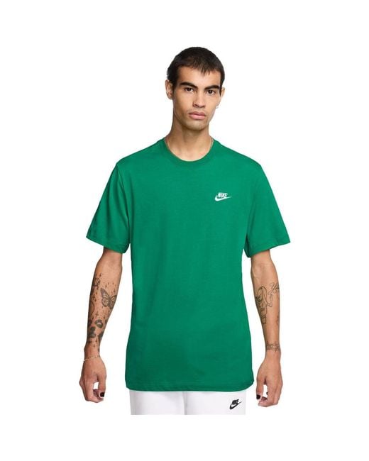 Nike Green Sportswear Club T-Shirt Cotton for men