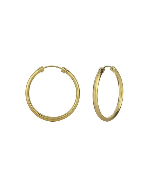 The Jewellery Stockroom Blue 28Mm Rolled Tube Hoop Earrings Plated