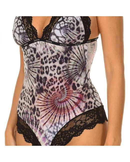 Guess Black Strapless Bodysuit With Open Back O0Bm02Mc03M