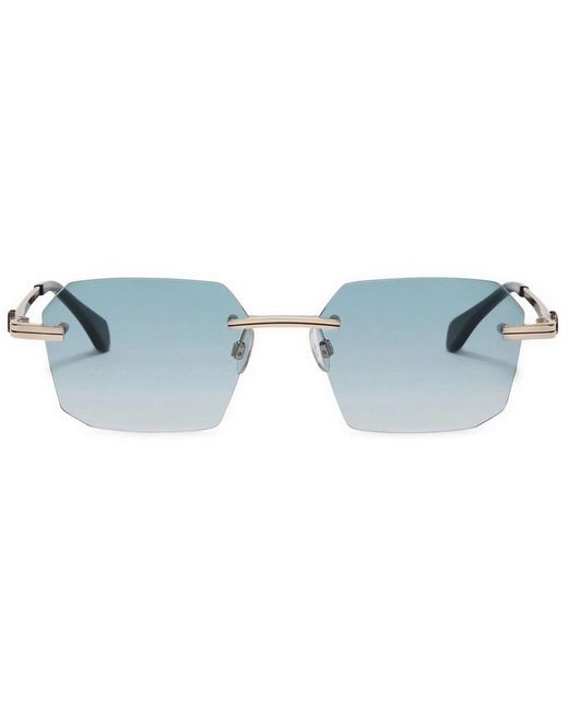 Palm Angels Blue Accessories Quartz Rectangle Sunglasses for men