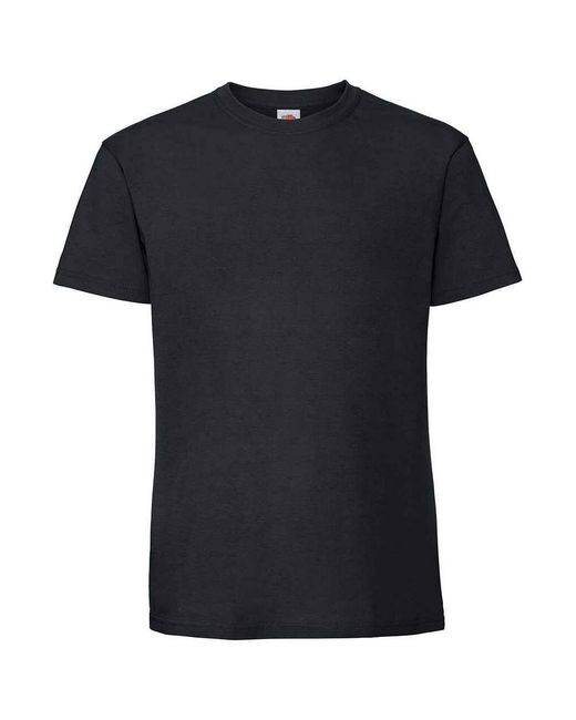 Fruit Of The Loom Black Ringspun Premium T-Shirt for men