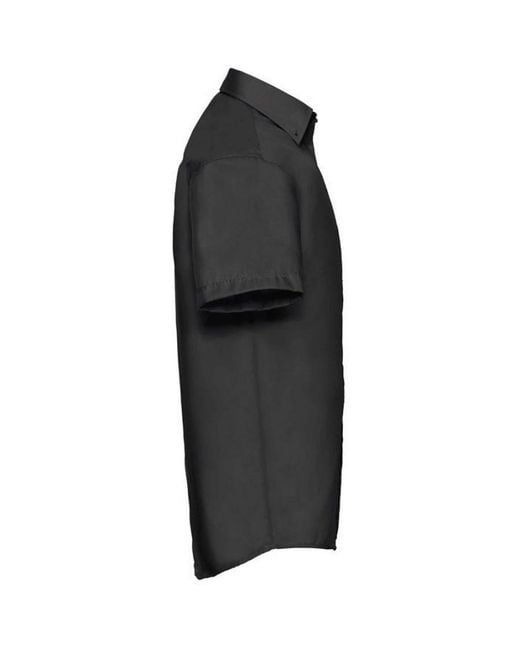 Russell Black Collection Short Sleeve Ultimate Non-Iron Shirt Cotton for men