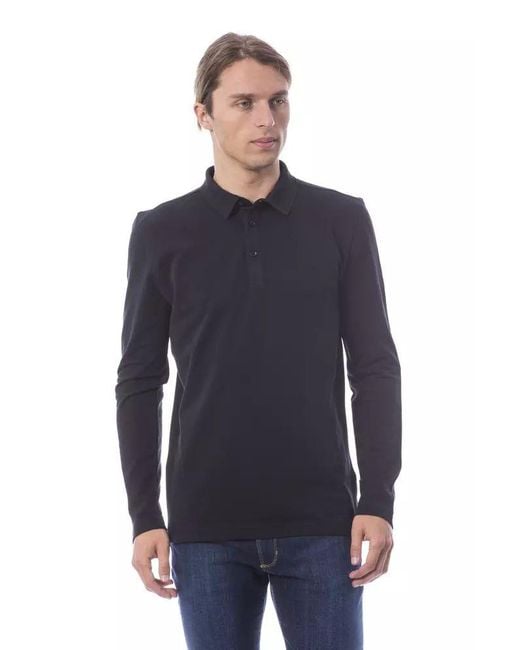 Verri Blue Long Sleeve Polo Shirt Classic Fit for men
