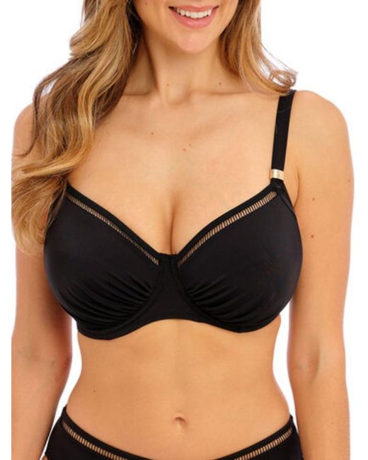 Fantasie Black East Hampton Gathered Full Cup Bikini Top