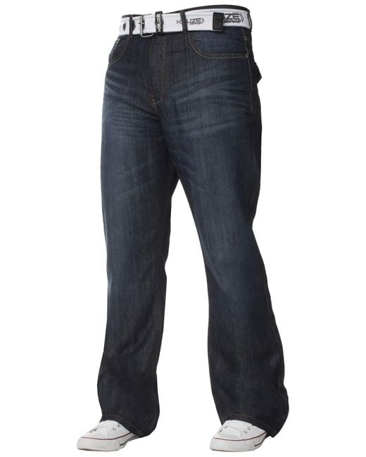 Kruze By Enzo Blue Bootcut Denim Jeans for men