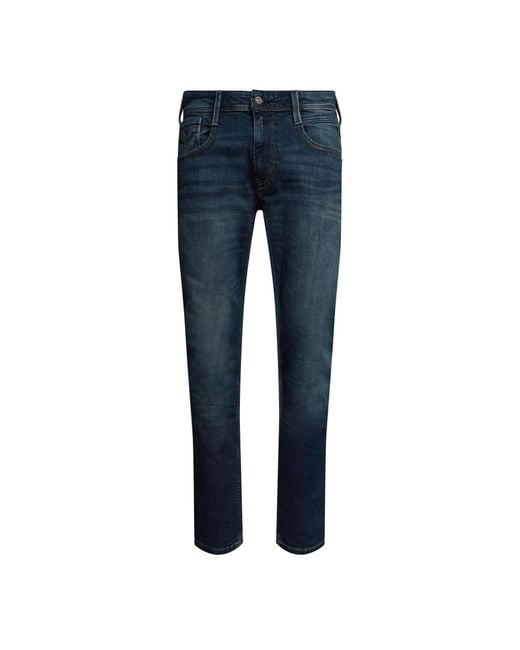 Replay Blue Anbass Slim Jeans for men