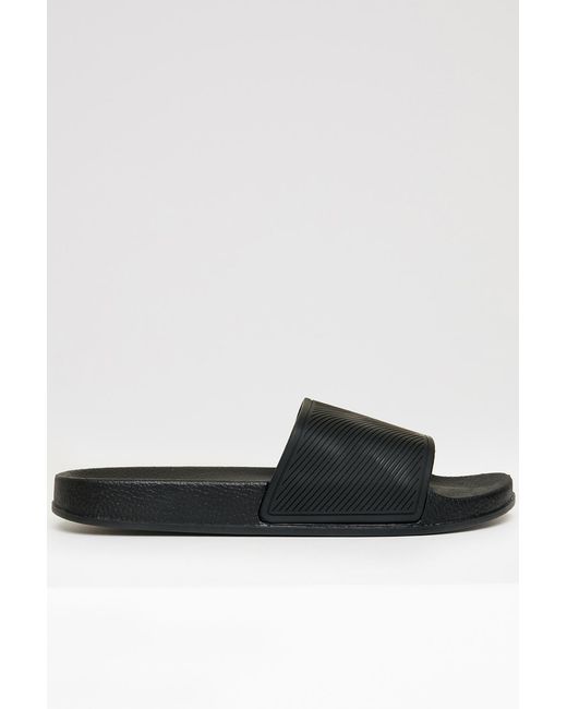 Threadbare Black Lightweight Sliders for men