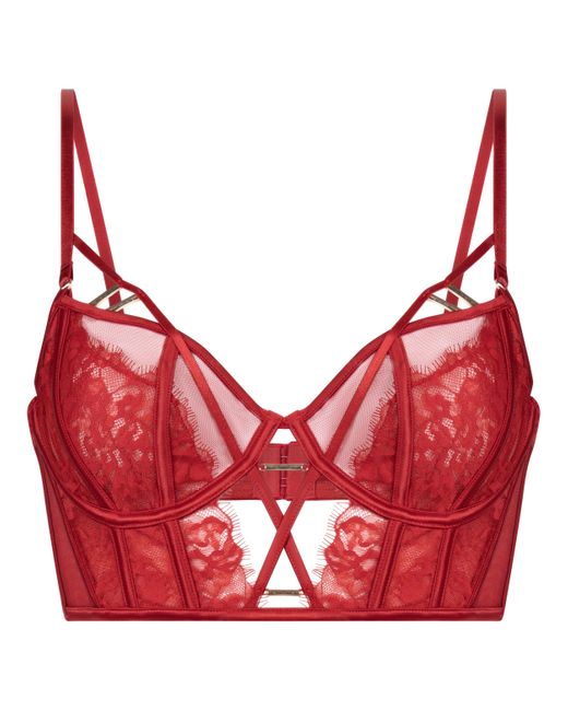 Hunkemöller Niet-voorgevormde Beugel Bh Noeki in het Red