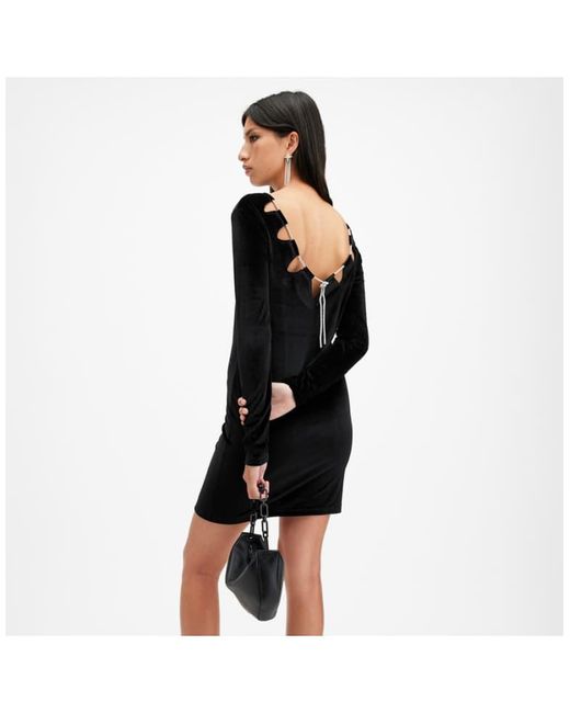 AllSaints White Allsaints Regina Velvet Mini Dress