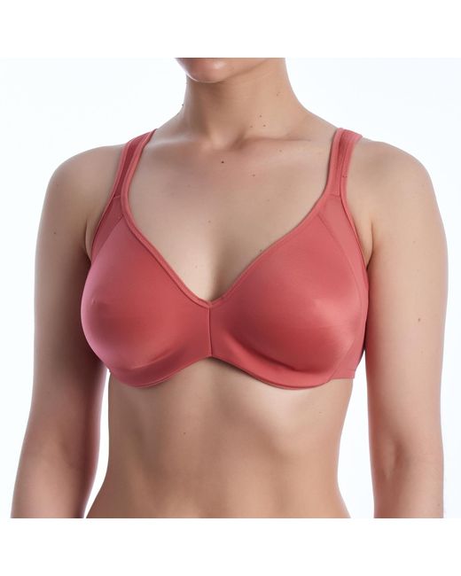 Dim Red Generous Minimizer Underwire Bra For 3792
