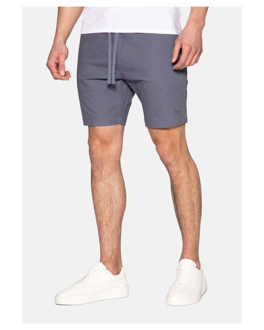 Threadbare Blue 'mambo' Pull On Cotton Chino Shorts for men