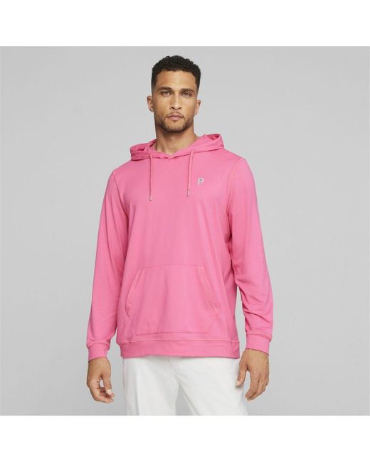 PUMA Pink X Palm Tree Crew Midweight Golf Hoodie for men