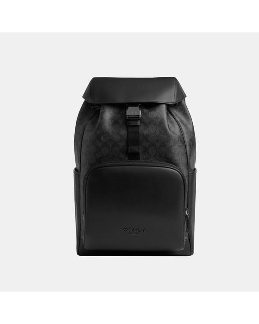 COACH Black Racer Backpack for men