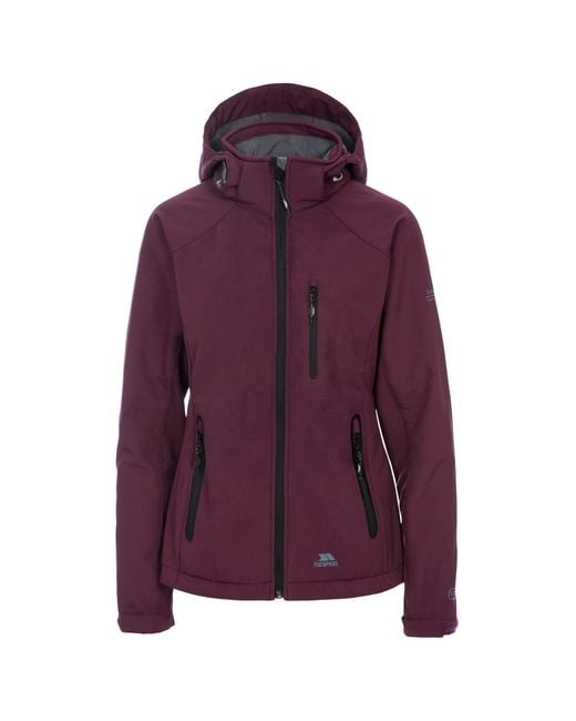 Trespass Purple Ladies Bela Ii Waterproof Softshell Jacket (Fig)