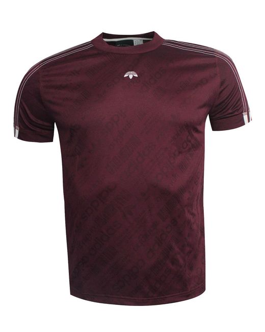 Adidas Purple By Alexander Wang Burgundy T-Shirt for men