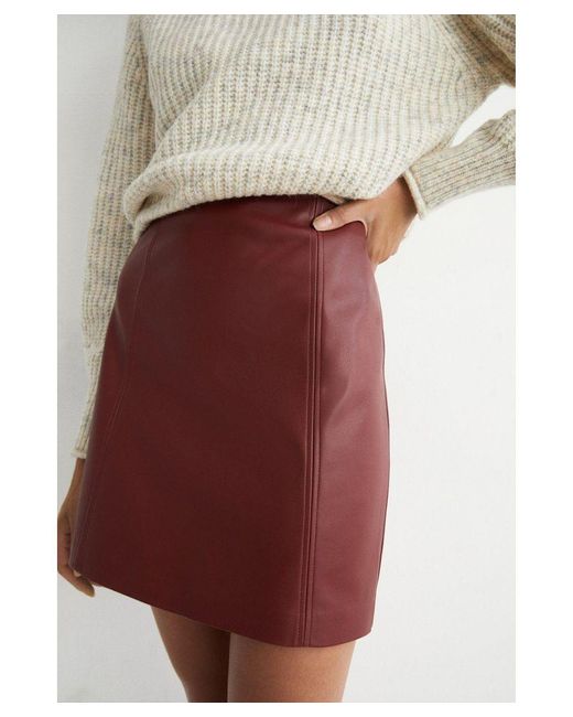 Warehouse White Seam Detail Pelmet Skirt