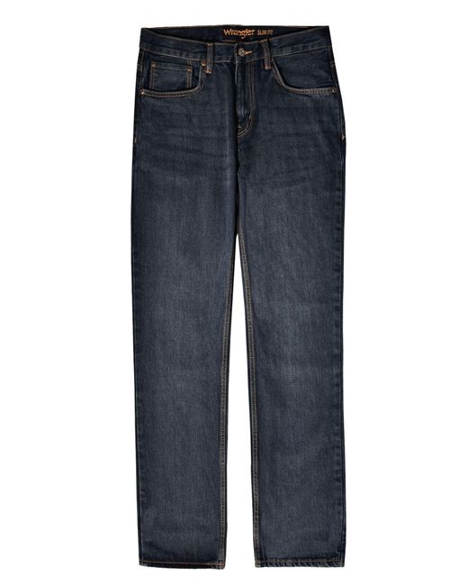 Wrangler Blue Straight Leg Regular Fit Jeans for men