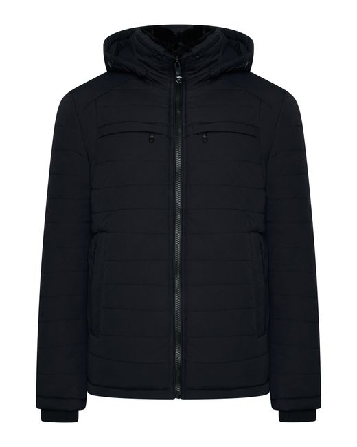 R.LONYR Black Lionel Hooded Puffer Jacket for men