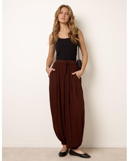 Blue Vanilla Brown Balloon Trousers