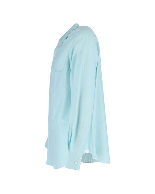 Loro Piana Blue Buttoned Shirt for men