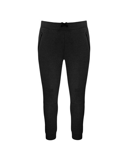 New Balance Black Stretch Graphic Logo Fortitech Fleece Track Pants Mp11143 Cotton for men