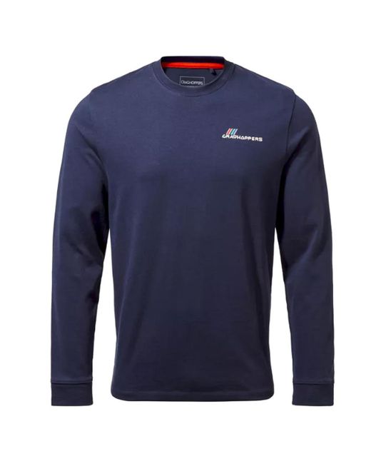 Craghoppers Blue Ladies Holmes Long-Sleeved T-Shirt Cotton