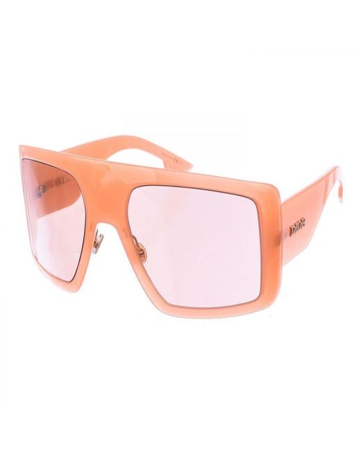 Dior Vierkante Acetaat Zonnebril Voor Van Solight1 in het Pink