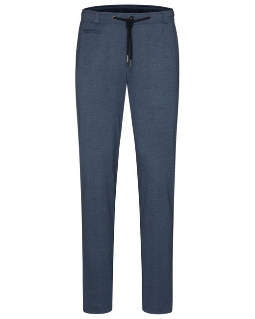 Bugatti Herren Casual Broek Met Comfortabele Elastische Tailleband in het Blue voor heren