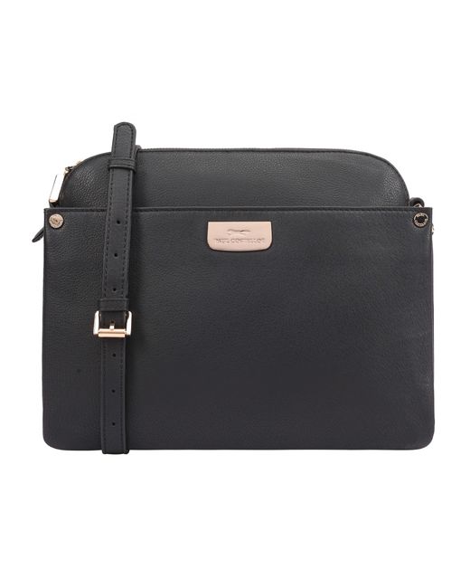 Paul Costelloe Black Snowy Leather Cross Body Bag