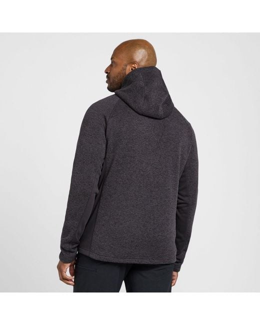 Peter Storm Blue Atlas Textured Full Zip Fleece Mid-Layer Jacket With Hood For Hiking for men
