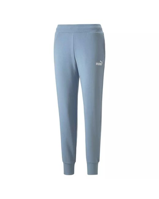 PUMA Blue Essentials Fleece Track Pants Cotton