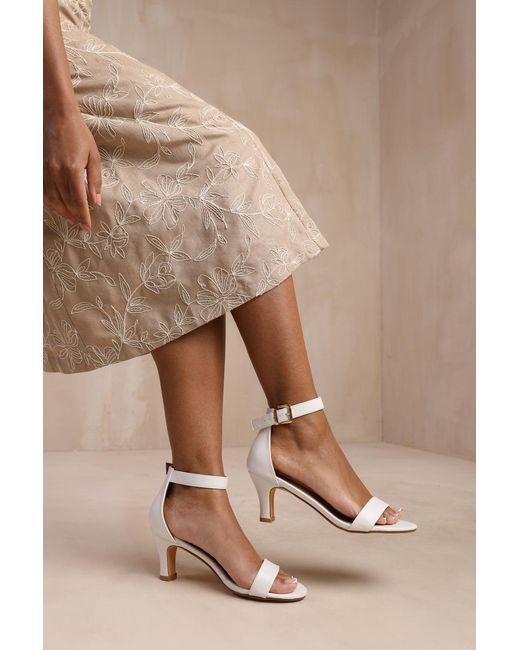 Where's That From Brown Wheres 'Madrid' Mid Block Heel With Ankle Strap