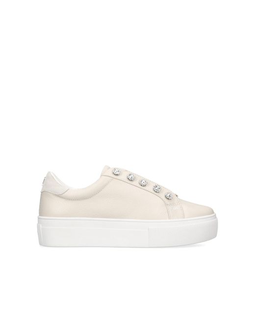 Kurt Geiger White Leather Kgl Liviah Sneakers