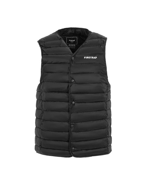 Firetrap Black Gilet for men