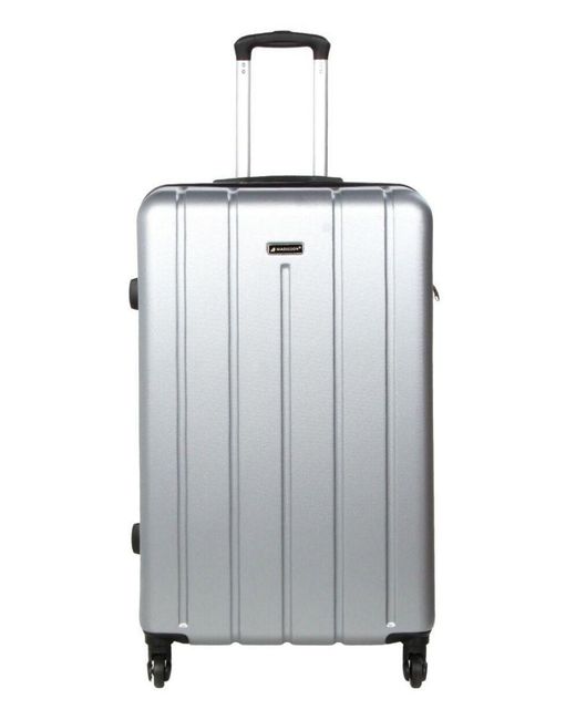 Infinity Leather Robust Hard Shell Suitcase 4 Wheel Lightweight Luggage