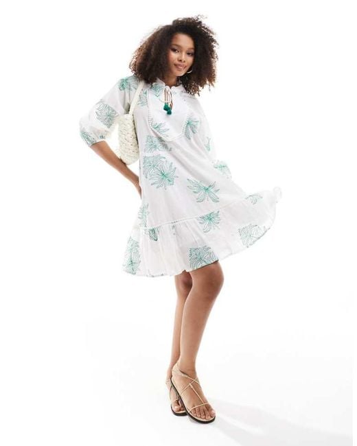 Accessorize White Beach Cover Up Dress