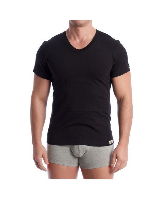 Omera Black Organic Cotton Short Sleeve Undershirt 2009 for men