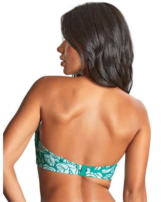 Panache Blue Sw1763B English Rose Ella Twist Bandeau Bikini Top