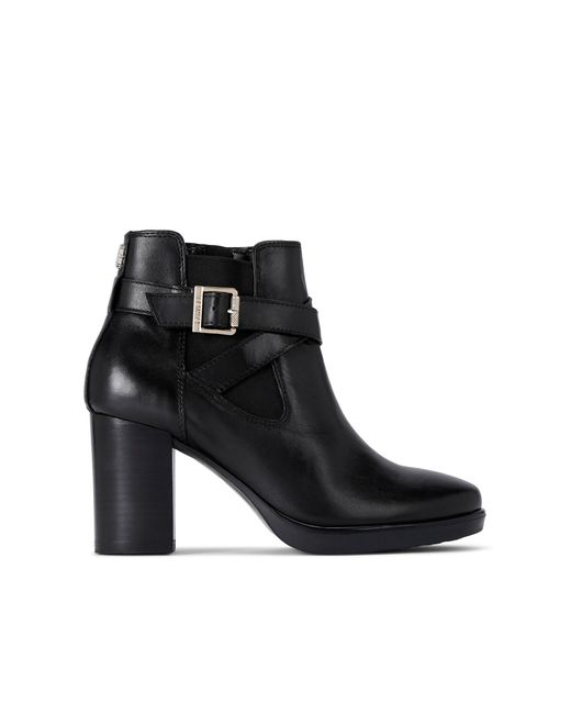 Carvela Kurt Geiger Black Leather Ankle Wide Fit Boots